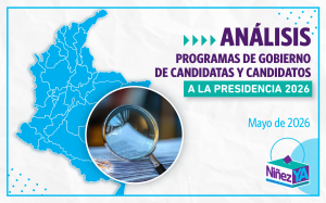 Un mapa de Colombia enfocado por una lupa para ver el Análisis a los programas de gobierno de candidatos y candidatas a la presidencia 2026