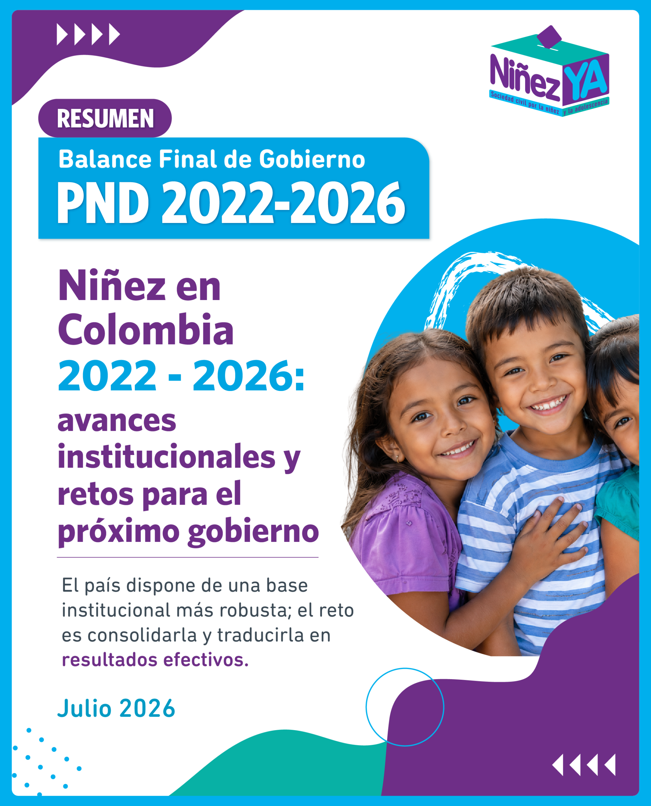 RESUMEN EJECUTIVO | Balance PND 2022-2026 | Niñez en Colombia 2022–2026: avances institucionales y retos para el próximo gobierno