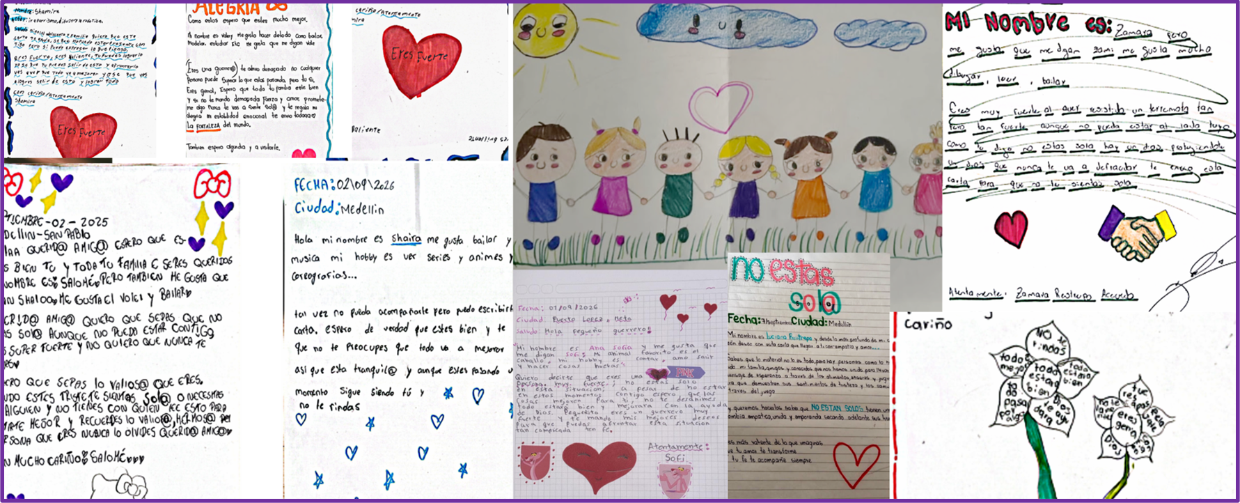 Fragmentos de las cartas enviadas por niñas, niños y adolescentes del Consejo Consultivo de NiñezYA